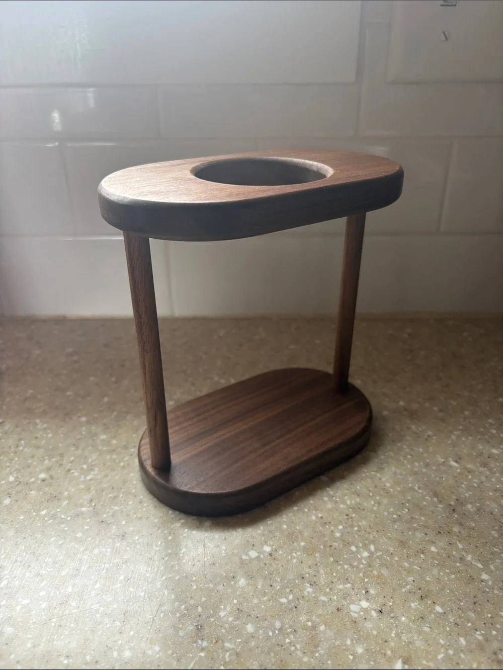 Walnut addicted walnut pour over coffee stand